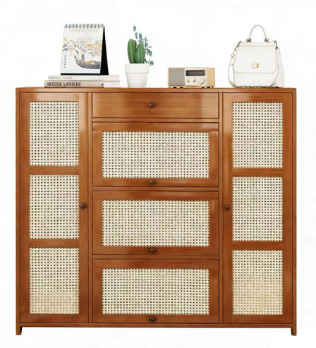 2222 Plastic Rattan Shoe Cabinets