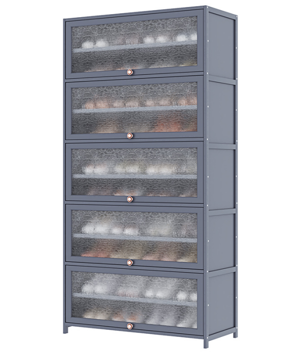 Shell Patterned Flip Door Shoe Cabinet