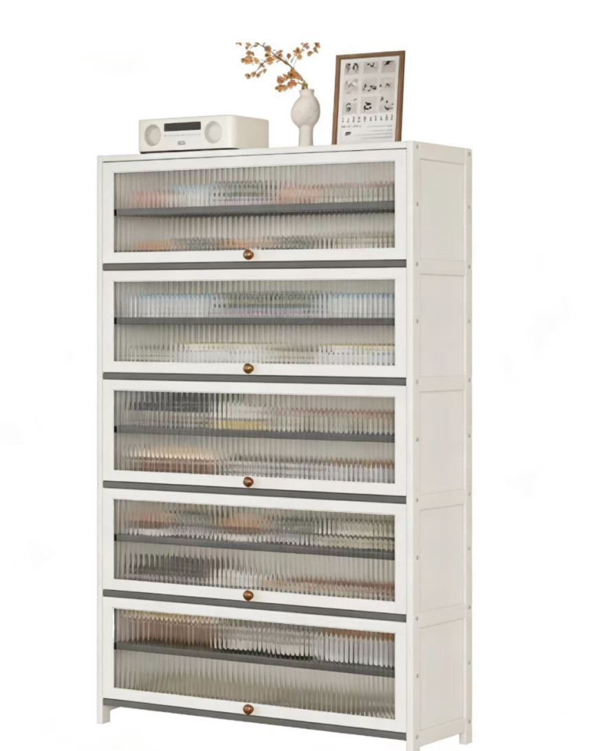 2245 White Extended Shoe Cabinet